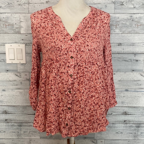 KNOX ROSE PINK FLORAL TOP - Picture 1 of 11